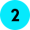fir-2 L'image montre un chiffre deux noir sur un fond carré cyan brillant.